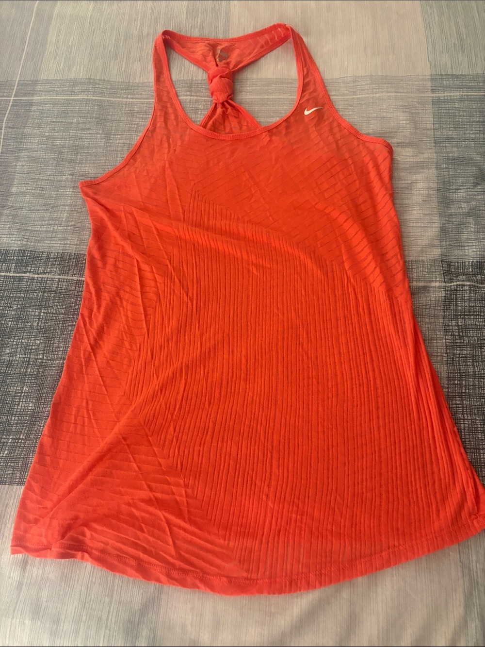 Nike Women’s Orange Knotted Racerback Tank Top